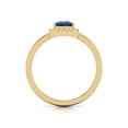 thumbnail image 6 of Round and Princess Cut Natural Sapphire Gemstone Ring in 14K Yellow Gold (Size: 5), 6 of 6