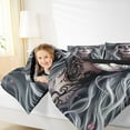 thumbnail image 3 of jejeloiu Gothic Horror Art Queen Comforter Set,Dark Aesthetic Bedding Sets,Spooky Halloween Bedding Comforter Set For Girls Boys,Luxury Bedroom Decor Reversible,3pcs, 3 of 8
