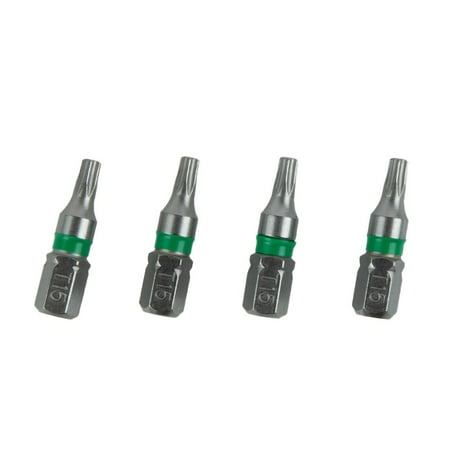 

4Pcs Magnetic T6-T40 Hex Head Screw Driver Bit 1/4Inch Hex Shank 25Mm Spanner