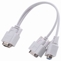 NEW 1 PC to 2 MONITORS SPLITTER CABLE FOR VGA VIDEO