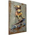 thumbnail image 2 of Empire Art Direct "Dog on skateboard" Primo Mixed Media Hand Painted 3D Iron Wall Sculpture, 2 of 10