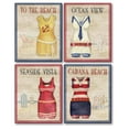 thumbnail image 2 of Gango Home Decor Vintage Bathing Suit Coastal Wall Art; Four Red 8x10in Unframed Paper Prints, 2 of 8