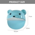 thumbnail image 2 of 2-piece anti tilt cartoon bear furniture anchor, non perforated, suitable for refrigerators and cabinets - blue, 2 of 5