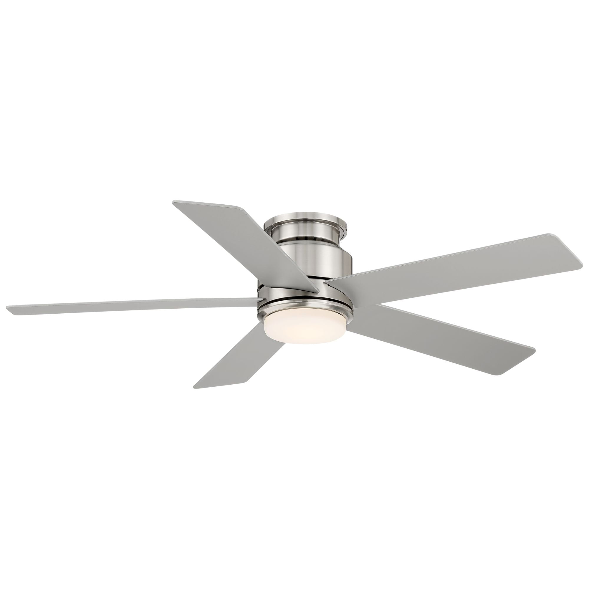 52" Casa Vieja Grand Palm Modern Indoor Outdoor Hugger Ceiling Fan with Dimmable LED Light Remote Control Brushed Nickel Damp Rated for Patio Exterior