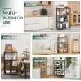 thumbnail image 4 of 42"H 4-Tier Foldable Metal Storage Rack, Installation-Free Kitchen Organizer Shelf, Heavy Duty Carbon Steel Storage Rack for Kitchen Living Room Bedroom Balcony, Black, 4 of 9