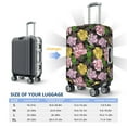 thumbnail image 4 of Rateoe Colorful Roses Printed Luggage Cover, Suitcase Protector Fits 18-32 Inch Luggage-Small, 4 of 7