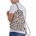 thumbnail image 3 of Kdxio Daisies Flowers Print Drawstring Backpack Bag,Waterproof Draw String Back Sack, Gym Drawstring Bags Swim Bag For Unisex, 3 of 9