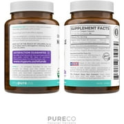 Pure Co Organic Milk Thistle Liver Support Supplement with 80% Silymarin, 60 Capsules