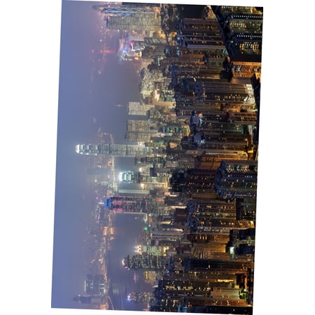 Hong Kong Skyline Art Poster Photography 27inx40in for any room 27x40 Square Adults AB Posters