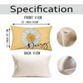thumbnail image 2 of Spring Daisy Floral Pillow Covers 12x20 Inch Set of 2 White Petal Flower Bloom Decorative Pillow Cases Yellow Seasonal Cotton Linen Cushion Case Farmhouse Home Decor for Sofa Couch, 2 of 6