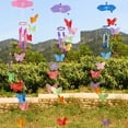 thumbnail image 1 of SPRING PARK 1PCS Hanging Wind Chimes Butterfly Yard Garden Home Decor Ornament Metal Tubes, 1 of 6
