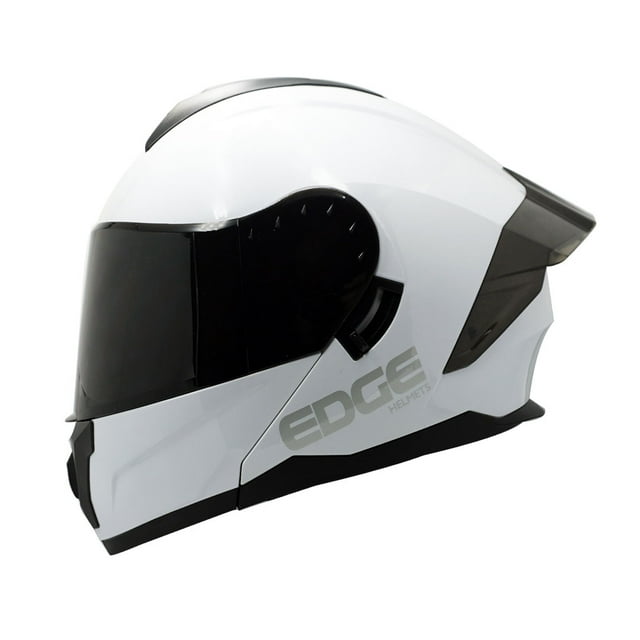 Casco Para Moto Edge Abatible Blanco Doble Certificación M