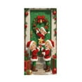 thumbnail image 2 of Honmine Christmas Door Curtain Banner, Outdoor Photo Background with Elves Celebration Design, Party Hanging Fabric Decor for Christmas Day Events, Seasonal Display, Festive Entrance Enhancement, 2 of 6