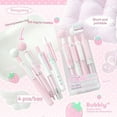 thumbnail image 2 of Rosy Posy Pencil Case, Kawaii Pencil Case With Rosy Posy Pens, Counting Stars PencilCase Big Capacity, Cute Aesthetic Pouch Holder Drawstring Pen Case, 2 of 9
