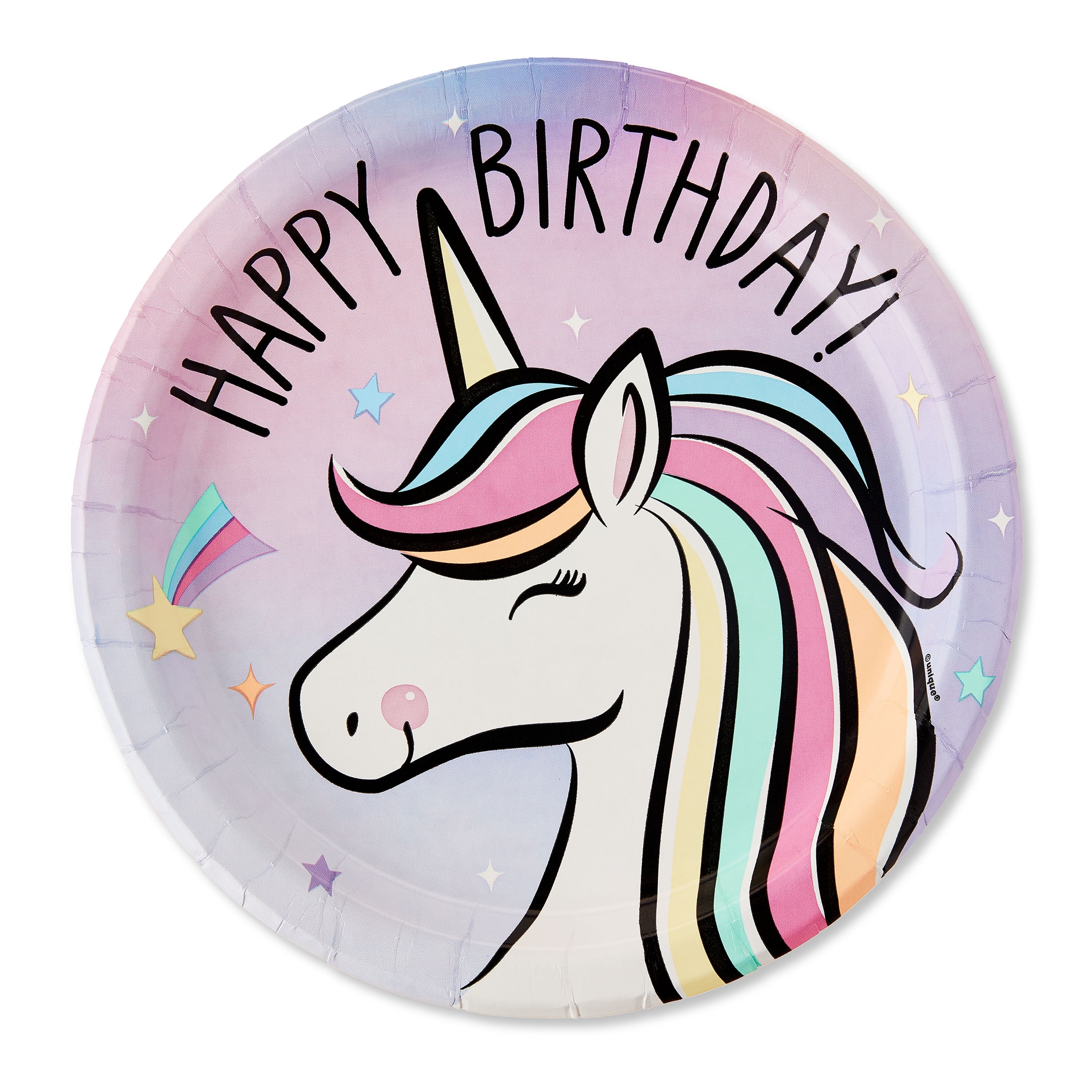 (6 pack) Dreamy Unicorn Disposable Paper Plates, 9", Multicolor, 10 Count, by Way To Celebrate