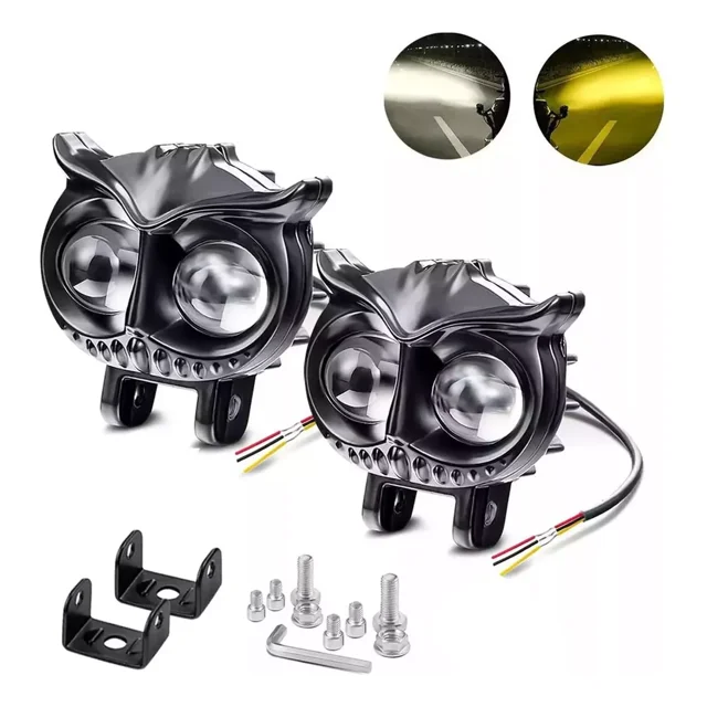 Un Par Luces Led Para Faros Motos Luz Auxiliares Lupa Autos