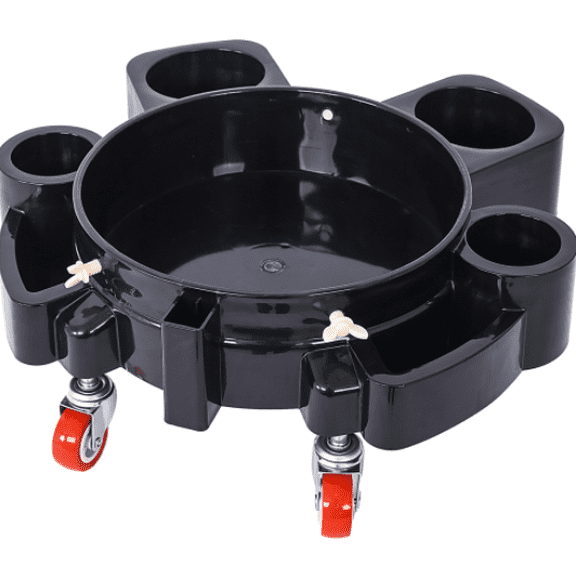 Removable 5 Gallon Rolling Bucket Dolly for Car Wash Smoother Maneuvering