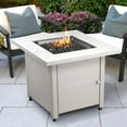 thumbnail image 2 of Endless Summer Outdoor Fire Pit Table with Faux Marble Finish, Black Glass, 2 of 12