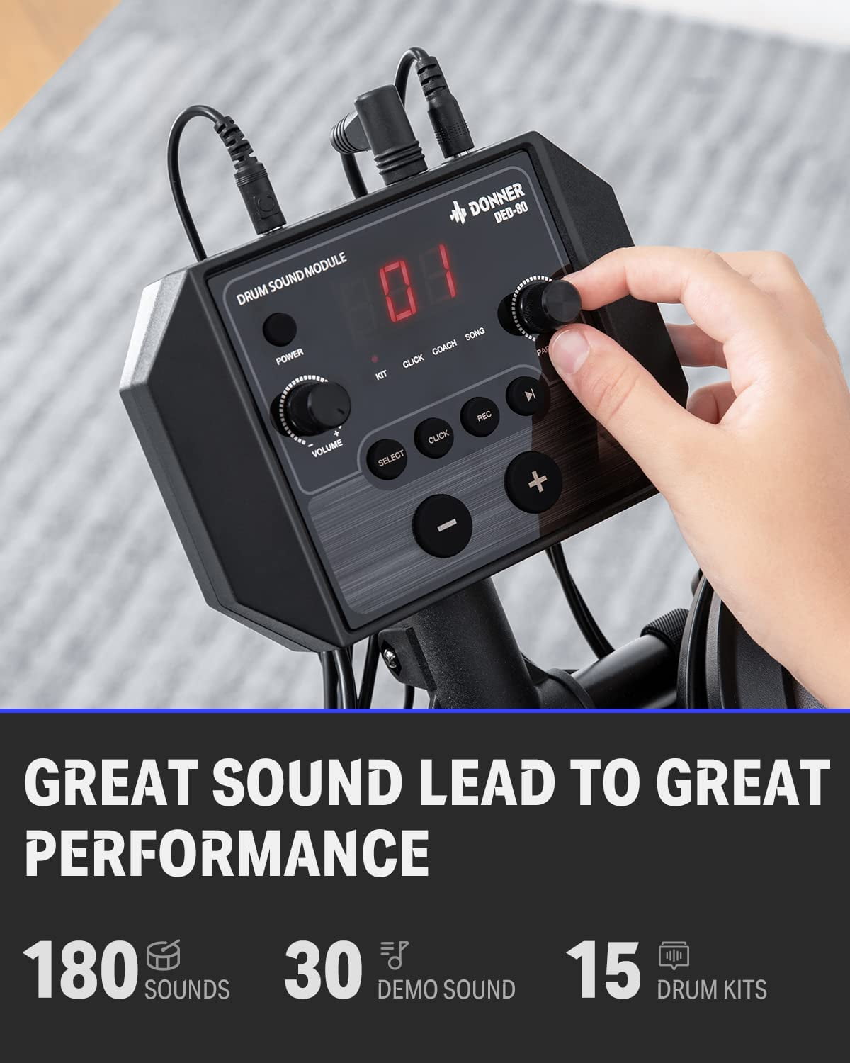 Buy Donner DED80 Electric Drum Set, Electronic Drum Kit for Beginner
