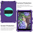 thumbnail image 4 of For 2019 iPad Air 10.5, iPad Pro 10.5" Case, Case with Screen Protector, Swivel Stand, Hand Strap and Shoulder Strap Pen Holder for Everyday Use - Purple + Green, 4 of 5