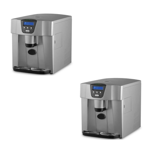 NutriChef Portable Kitchen Countertop Ice Cube Maker & Water Dispenser