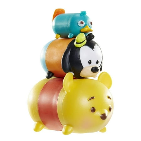 Disney Tsum Tsum Series 1 Perry, Goofy & Winnie the Pooh Mini Figures, 3 Pack