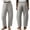 Light Gray #005, variant on Barrel Linen Pants Women Boho Palazzo Cotton Drawstring Capris Plus Size Summer Beach Vacation Casual Baggy Trousers 2XL