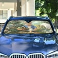 thumbnail image 4 of WOBOGO Garden Bunny Car Windshield Sunshades Autopilot Lightweight Accordion Sun Visor 53×23.5in, 4 of 8