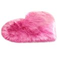 thumbnail image 2 of yulier Faux Fur Area Rug Heart Shape Fluffy Faux Sheepskin Small Rug Ultra Soft Plush Carpet for Bedroom Living Room Dorm Home Decor, 15.7"x19.7", 2 of 2