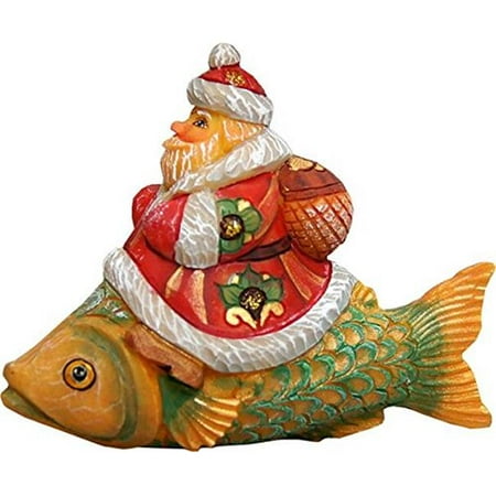 GDeBrekht 631262 Santa On Fish Figurine Ornament