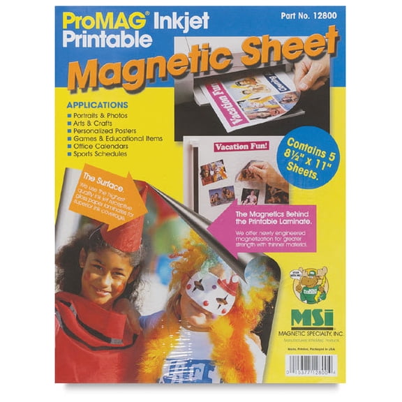 ProMag Magnetic Inkjet Sheets - 8.5" x 11", Pkg of 5