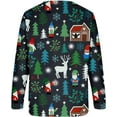 thumbnail image 4 of GHSDFBB Chandails de Noël pour Femmes Mode Loisirs Imprimé Graphique Manches Longues Hauts Mignons Chandail en Molleton Col Rond Cadeau de Noël, 4 of 5