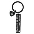 thumbnail image 3 of Drive Safe Keychain for Boyfriend Brother, Father,"GOD BE WITH YOU " "LOVE YOU" 26-letter keychain,gifts for Boyfriend Brother, Father on birthday christmas valentines day, 3 of 7