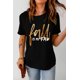 thumbnail image 3 of ABPHQTO Camiseta gráfica de manga corta IS MY FAV Black Fall para mujer, 3 of 5