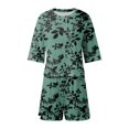 thumbnail image 4 of Icvfdpl Womens Pajamas Ladies Fashion Solid Color Loose Shorts Set Nightwear S, 4 of 7