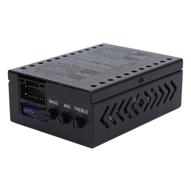 Amplificador De Potencia Para Automóvil, 2/4 Ohm Clase AB Amplificador DSP Para Automóvil Negro Mate Compacto Estable 60W Máx. Para Sistemas De Sonido Para Automóvil