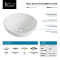 thumbnail image 4 of KRAUS Elavo™ Small Round Ceramic Vessel Bathroom Sink in White with Pop-Up Drain in Oil Rubbed Bronze, 4 of 14