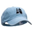 thumbnail image 5 of Newlyweds on the Bike Embroidered Pigment Dyed Wash Caps - Lt Blue OSFM, 5 of 5