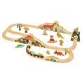 thumbnail image 6 of Mentari Toys - Lost World Dinosaur Railway Set - Wooden Dino Adventure Train Set with 8pc Dinosaur Firgures - Intelligent and Imaginative Play Skills - Age 3+, 6 of 6