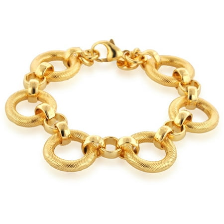 Dolce Vita 18kt Goldtone Fancy Circle Bracelet, 8