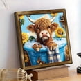 thumbnail image 5 of Wall Decorations For Living Room Abstract Oil Painting Wooden Picture Frame 20 cm x 20 cm With Hanging Buckle, 5 of 5