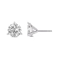 thumbnail image 2 of 1.25 CTW Martini-Set Round Lab Grown Diamond Solitaire Stud Pushback Earrings in 14K White Gold (E-F, VS1-VS2), 2 of 3