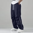 thumbnail image 5 of Mgmyaa Men's Flat Front Sports Pants With Drawstring Elastic Waist Stretchable Adjustable Straight Leg Full Length Soft Lightweight For Jogging, 5 of 8