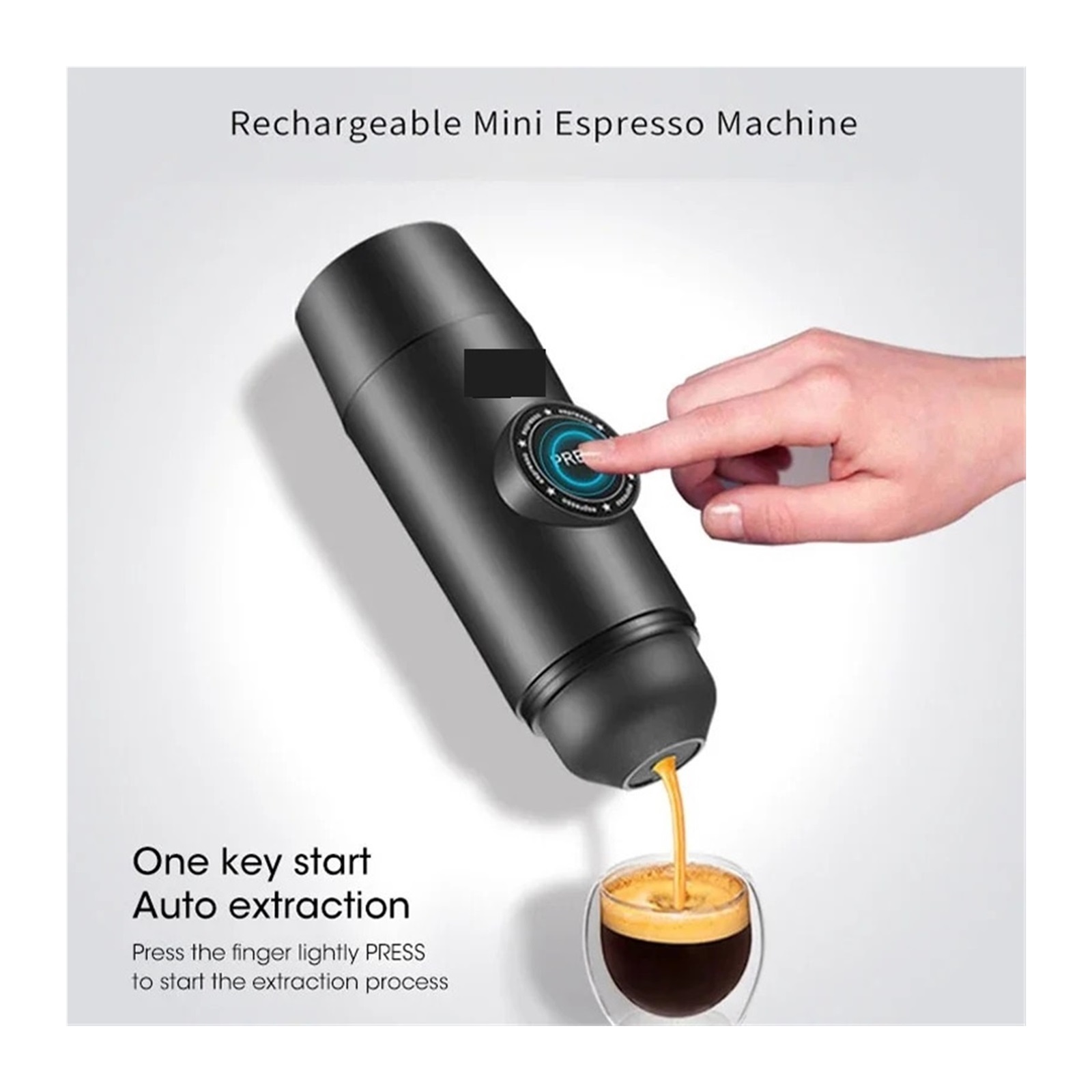 Portable Mini Espresso Coffee Machine, Electric USB Hot And Cold Extraction Coffee Powder Capsules, For Camping, Hiking, Lorry ,Portable