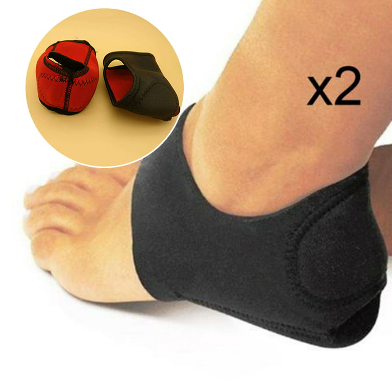 Arch Support Brace (Pair), Plantar Fasciitis Gel Strap for Men and Woman,  Orthotic Compression Support Wrap Aids Foot Pain, High Arches, Flat Feet