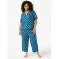 thumbnail image 6 of Joyspun Women's Woven Notch Collar Pajama Top, Sizes S to 3X, 6 of 6