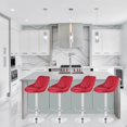 thumbnail image 2 of Bronte Living Leatherette Bar Stool 360 Swivel High Backrest Adjustable Height Base with Hard Floor Protection Plastic - Series Janice - Set of 2, 2 of 9