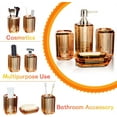 thumbnail image 3 of Portable Acrylic Bathroom Set,Hand Sanitizer Bottle, Soap Box,Mouthwash Cup,Toothbrush Cup,Champagne Gold, 3 of 7