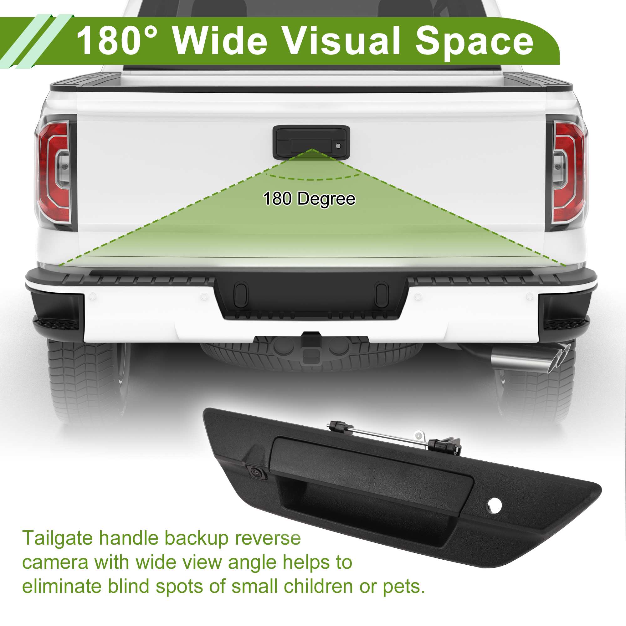 Unique Bargains Tailgate Handle Backup Camera for Toyota Hilux Sr5 M80 2016-2018