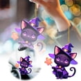 thumbnail image 2 of Halloween Acrylic Hanging Ornaments 3.1"X3.1"X0.4" Ghost Witch Cat Design For Home Window Wall Car Decor, 2 of 2
